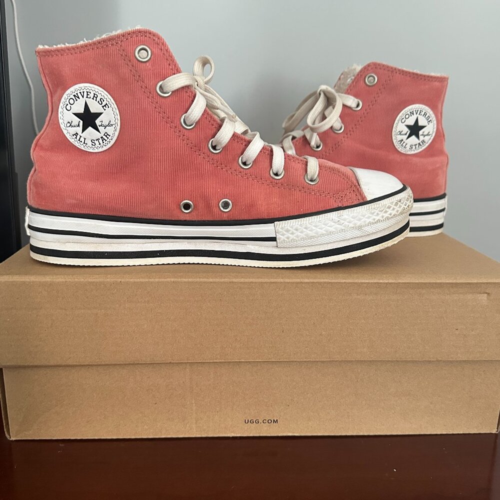 Chuck Taylor All Star Lift Platform Seasonal Color Brick Rose Size 9